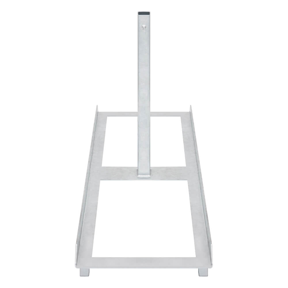K1-K4 Schilderhalter für Schaftrohr 4 x 4 cm und Fußplatten, Stahl, 120 x 46 cm
