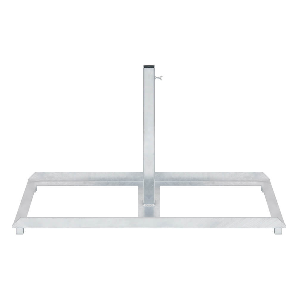 K1-K4 Schilderhalter für Schaftrohr 4 x 4 cm und Fußplatten, Stahl, 120 x 46 cm