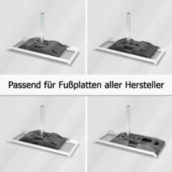 K1-K4 Schilderhalter für Schaftrohr 4 x 4 cm und Fußplatten, Stahl, 120 x 46 cm