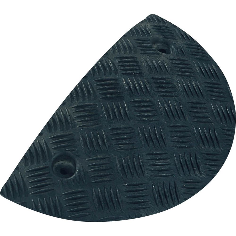 WEMAS Bodenschwelle 20 km/h, Endstück Temposchwelle, schwarz, 42,5x21,25x5 cm