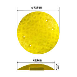 2-teiliger WEMAS Tempo-Stopper in Gelb, für 5 - 10 km/h, 42,5 cm Ø, 7,5 cm hoch