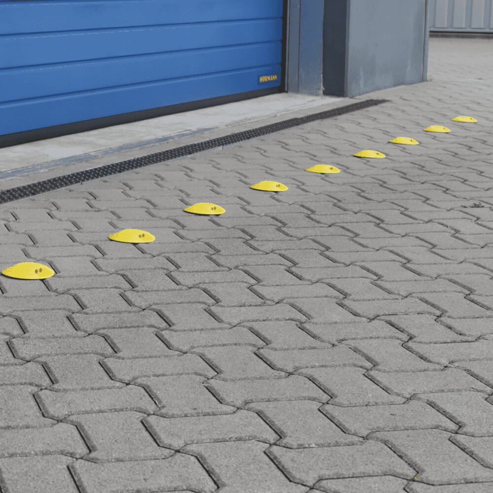 Bodenmarkierungsnagel GELB, Kunststoff, 2 Reflektoren, gelb, Ø 12 cm, 4 Stück