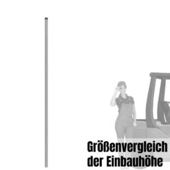 Rohrpfosten zum Einbetonieren, Ø 7,6 cm, Länge 3,5 m, aus Stahl, 2 mm Wandstärke