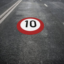 PREMARK Bodenmarkierung Zulässige Höchstgeschwindigkeit 10km/h, Ø 75 cm