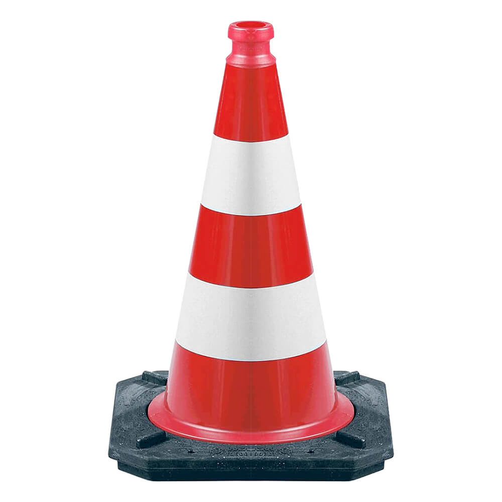 Leitkegel rot/weiß, BASt-geprüft, voll retroreflektierend, RA1, Höhe: 50 cm