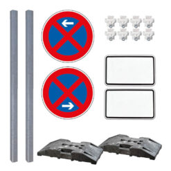 Haltverbotzonen Set, Basic, A/E, rechts, 16-tlg., mobil, K1, RA1, Ø 60 cm