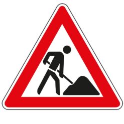 BIGPACK 2 x Schilder-Set 'Achtung Baustelle', mit Verkehrszeichen Nr. 123