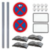 Haltverbotzonen Set, StVO/RSA, A/E, rechts, 18-tlg., mobil, K2, RA1, Ø 60 cm