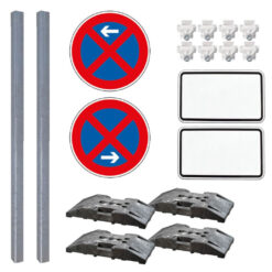 Haltverbotzonen Set, StVO/RSA, A/E, rechts, 18-tlg., mobil, K2, RA1, Ø 60 cm