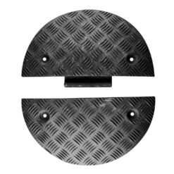 2-teiliger WEMAS Tempo-Stopper Schwarz, für 5 - 10 km/h, 42,5 cm Ø, 7,5 cm hoch