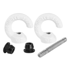 Schutzpfosten-Set ECO Ø 4,2 cm, 140 cm, rot/weiß, mit Haken und Doppelkette