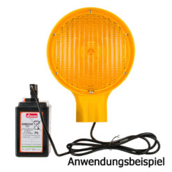 NISSEN Bakenleuchte Konstant-Norm LED, gelb, EN 12352, Ø 20 cm