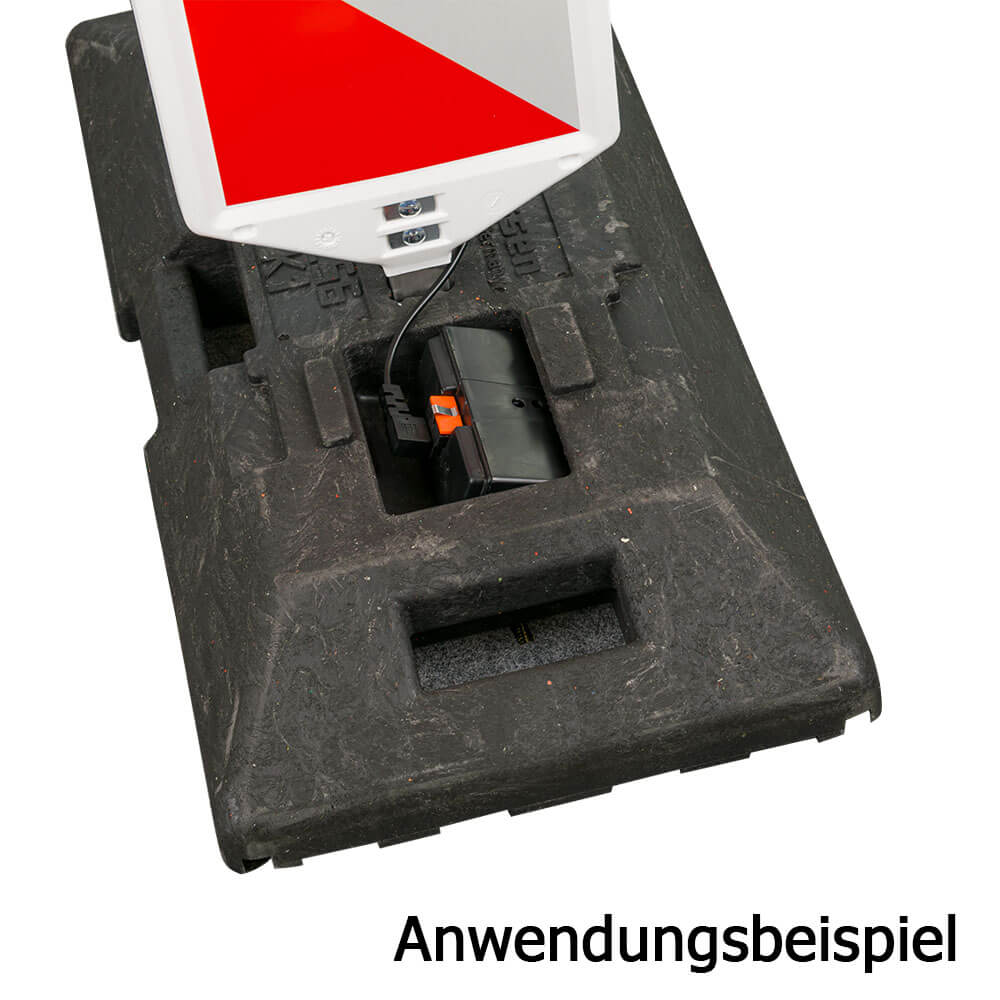 Leitbaken-Set K1-Fuß & Leuchte, Basic, rechts-/linksweisend, 2-seitig, RA1