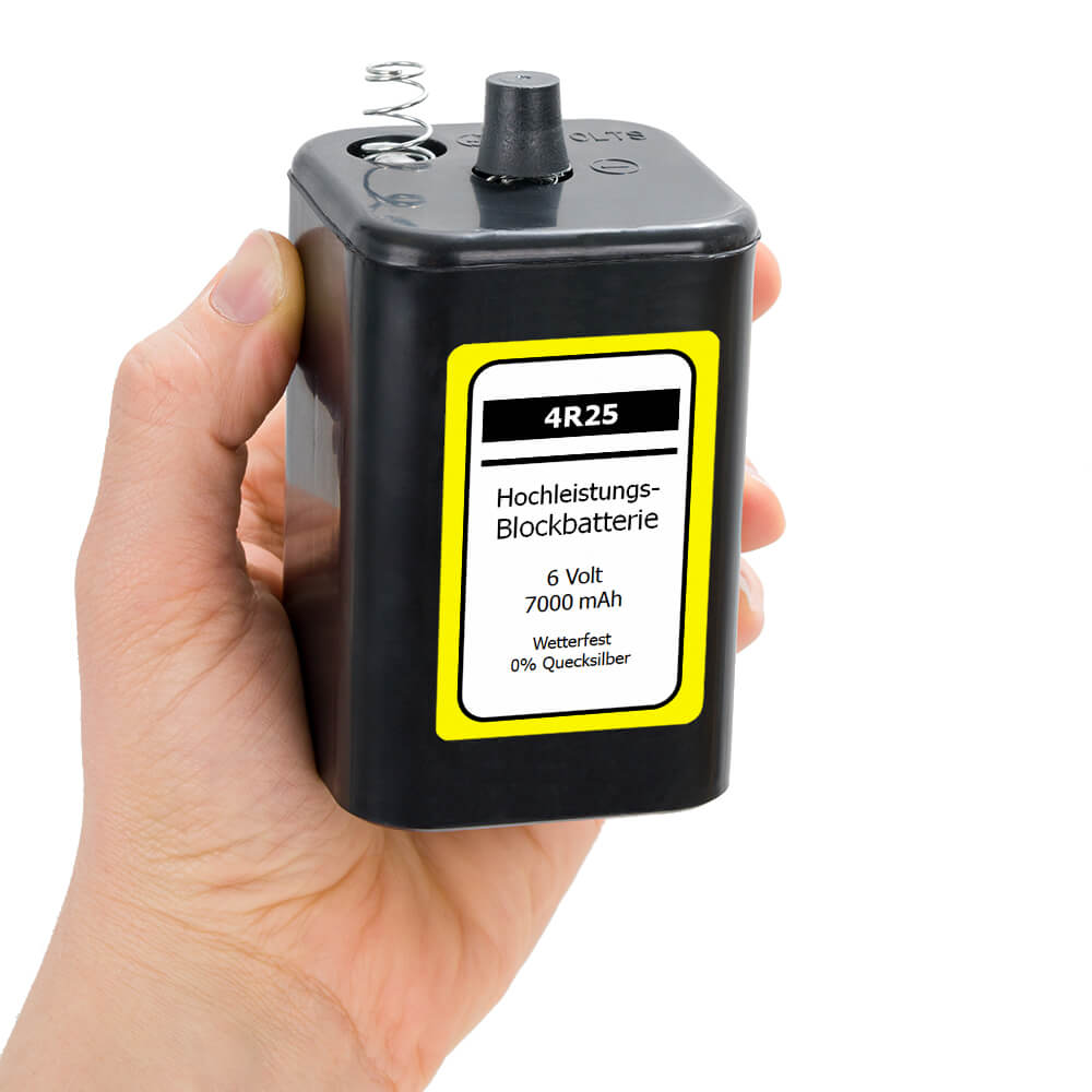 BIGPACK Hochleistungs-Blockbatterie, 6 Volt, 600 min 4R25, 7000 mAh, 24 Stück