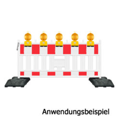 Komplett-Set, EURO1 Schrankenzaun mit zwei Fußplatten, TL und ZTV-SA, 2 Meter