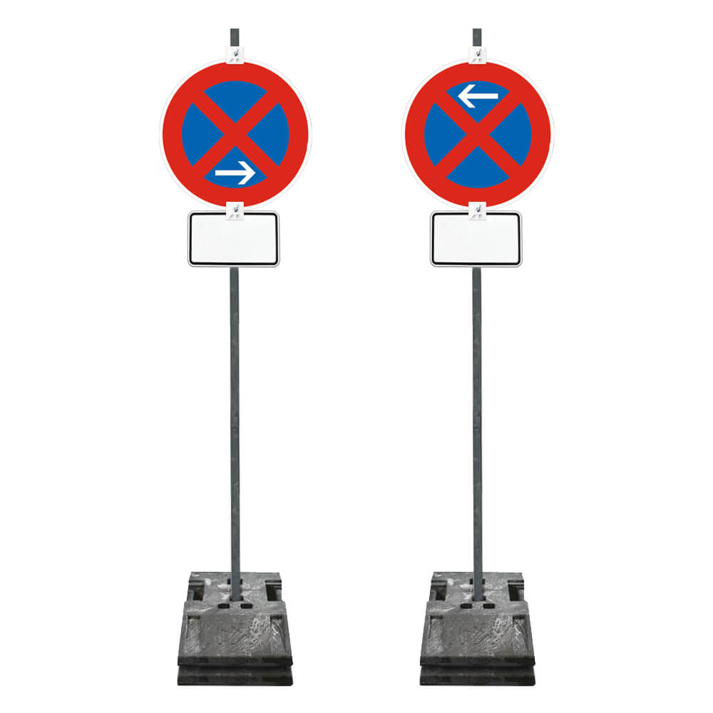 Haltverbotzonen Set, StVO/RSA, A/E, rechts, 18-tlg., mobil, K2, RA1, Ø 60 cm