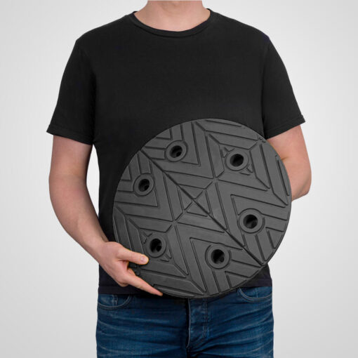 Tempo-Stopper in Schwarz, für 5-10 km/h, 2-teilig, Ø 42,5 cm, 7,5 cm hoch