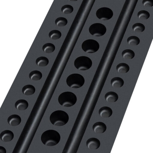 Fahrbahnschwellen-Set 5-10 km/h, schwarz, reflektierend, 220 x 30 x 7,5 cm