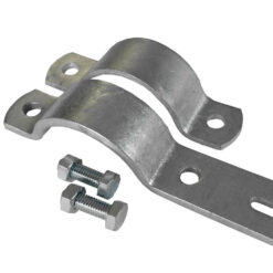 Ausleger-Rohrschelle ER 150, für Rohre Ø 6 cm, 68x3cm, Lochabstand 50cm, Stahl