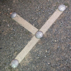 Bodenmarkierungsnagel ALU, zum Einschlagen, spitzer Schaft, Ø 10 cm, 4 St.