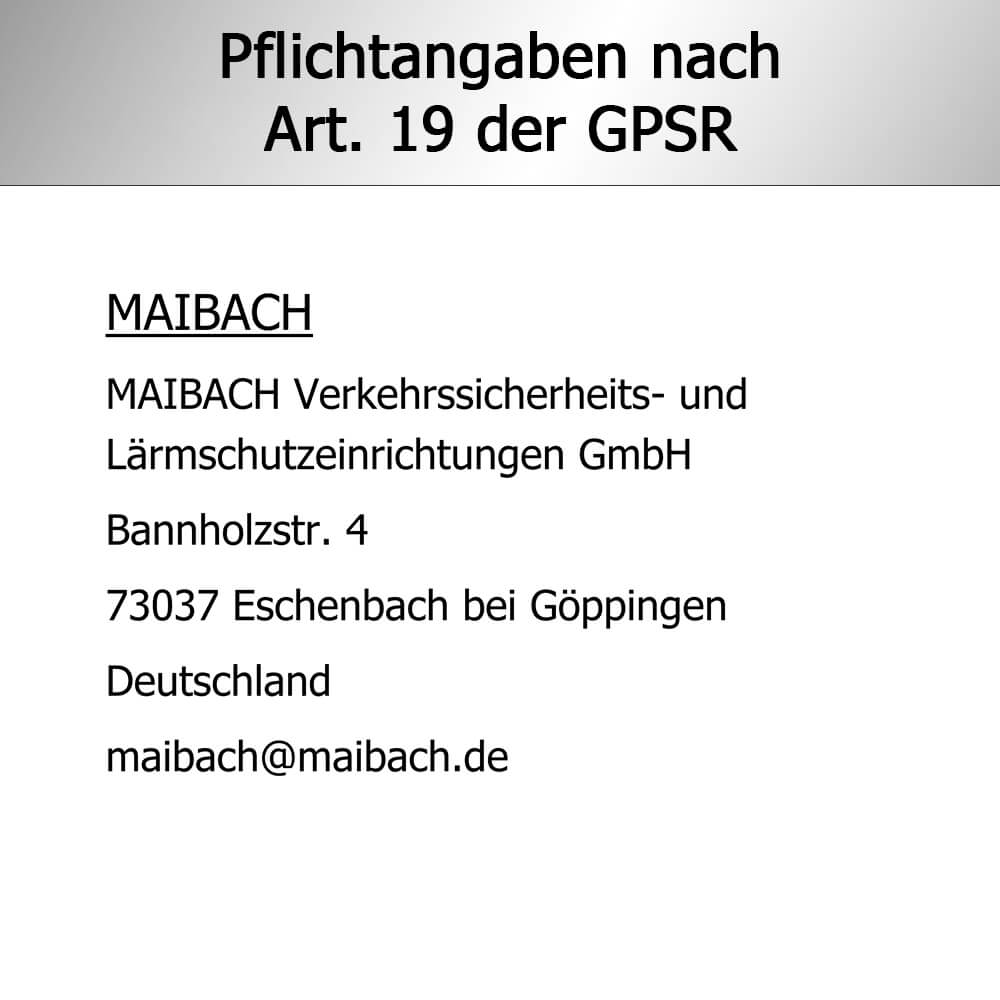 Maibach Leitpfosten Typ NP55, Aufsatzleitpfosten SLP13 mit Klemmhalterung