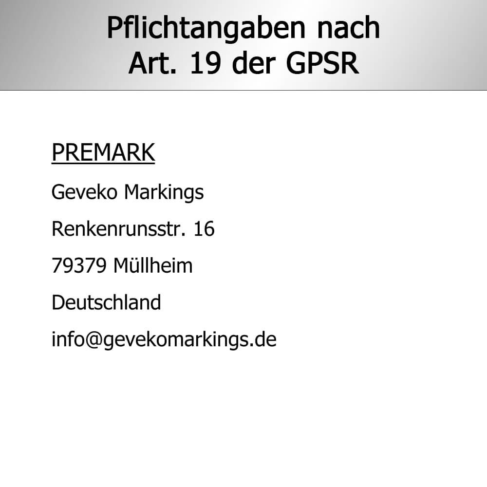 BIGPACK PREMARK Fahrbahnstreifen, weiß, 100 x 10 cm, 50 Stück