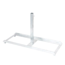 K4-Schilderhalter Komplett-Set für Schaftrohre 4 x 4 cm mit Fußplatten, Stahl