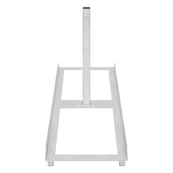 K4-Schilderhalter Komplett-Set für Schaftrohre 4 x 4 cm mit Fußplatten, Stahl