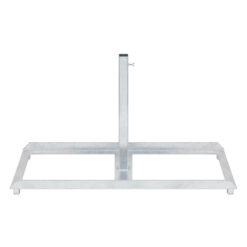 K3-Schilderhalter Komplett-Set für Schaftrohre 4 x 4 cm mit Fußplatten, Stahl