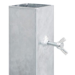 K4-Schilderhalter Komplett-Set für Schaftrohre 4 x 4 cm mit Fußplatten, Stahl