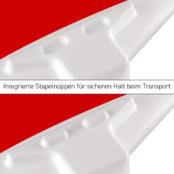 5 x Leitbaken-Set mit K1-Fußplatte und Leuchte, rechts/links, 2-seitig, RA1