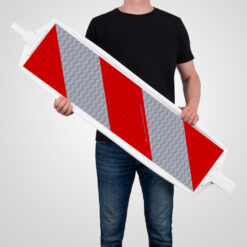 5 x Leitbaken-Set mit K1-Fußplatte und Leuchte, rechts/links, 2-seitig, RA2