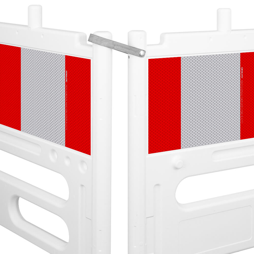 Schrankenzaun COBA, rot/weiß, gemäß TL, RA2, 211 x 112 cm