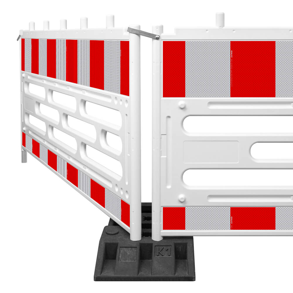 Schrankenzaun COBA, rot/weiß, gemäß TL, RA2, 211 x 112 cm