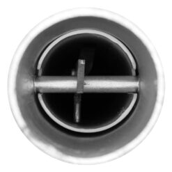 Sperrpfosten, Dreikantschloss, Einbetonieren, ohne Kettenöse, rot/weiß, Ø 6 cm