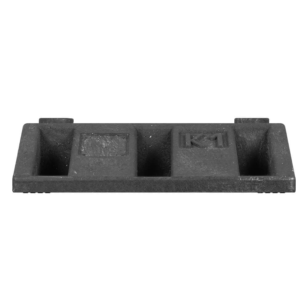 BIGPACK 10 x TL-Fußplatte Typ K1, schwarz, für Vierkant- und Rundrohre, 29 kg