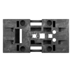 BIGPACK 10 x TL-Fußplatte Typ K1, schwarz, für Vierkant- und Rundrohre, 29 kg