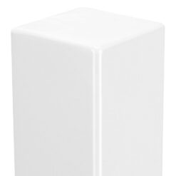 Sperrpfosten, Dreikantschloss, Einbetonieren, ohne Kettenöse, rot/weiß, 7 x 7 cm