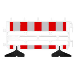 XL-Schachtabsperrung, Schachtschutzgitter, 8-teilig, rot/weiß, RA1, 200 x 200 cm