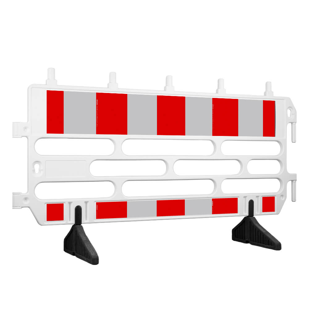 XL-Schachtabsperrung, Schachtschutzgitter, 8-teilig, rot/weiß, RA1, 200 x 200 cm