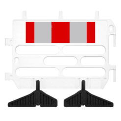 XL-Schachtabsperrung, Schachtschutzgitter, 8-teilig, rot/weiß, RA1, 130 x 130 cm