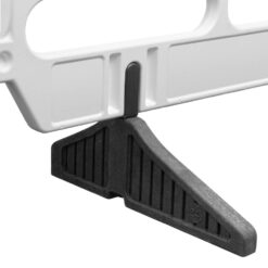 Absperrgitter, rot/weiß, Kunststoff, RA1, mit drehbaren Füßen, 130 x 102 cm