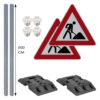 BIGPACK 2 x Schilder-Set 'Achtung Baustelle' mit VZ 123, RA2, mobil