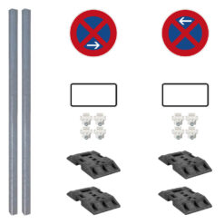 Haltverbotszonen Set, StVO/RSA, A/E, rechts, 18-tlg., mobil, K2, RA1, Ø 42 cm