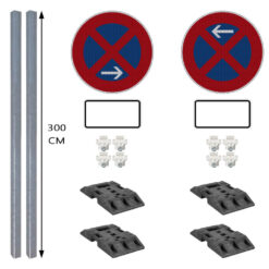 Haltverbotzonen Set, StVO/RSA, A/E, rechts, 18-tlg., mobil, K2, RA2, Ø 60 cm