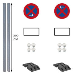 Haltverbotszonen Set, Basic, A/E, rechts, 16-tlg., mobil, K1, RA1, Ø 42 cm