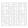 Schablonen-Set Buchstaben und Zahlen, 60-teilig, Kunststoff, Schrifthöhe 15 cm