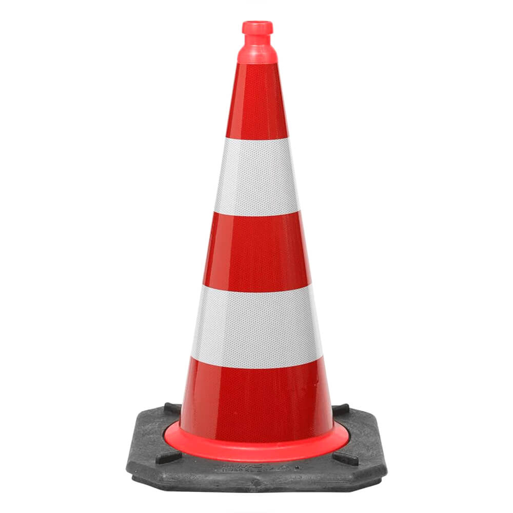 StVO Leitkegel RA 2, BASt, Farbe: reflektierend rot/weiß, Höhe: 75 cm