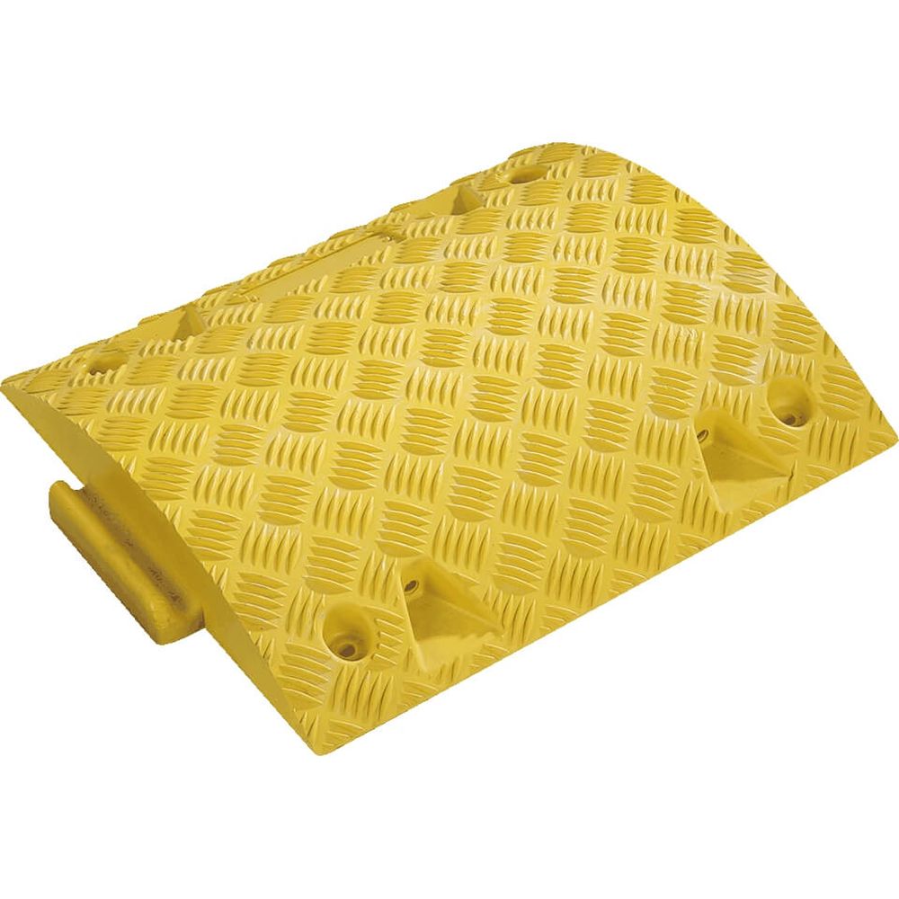 WEMAS Bodenschwellen-Set 5-10 km/h, 2,5 m gelb / schwarz kombiniert, 7,5 cm hoch