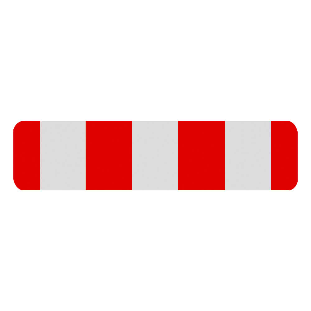 BIGPACK 2 x Höhenbegrenzer, einseitig, rot/weiß, Aliminium, RA1, 120 x 25 cm